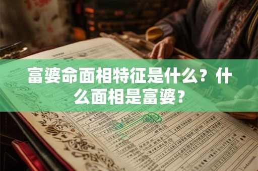 富婆命面相特征是什么？什么面相是富婆？