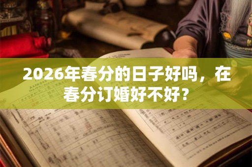 2026年春分的日子好吗，在春分订婚好不好？