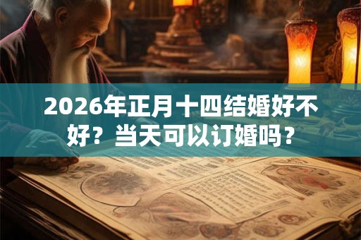 2026年正月十四结婚好不好?当天可以订婚吗? 2026年正月十四结婚好不好?当天可以订婚吗?