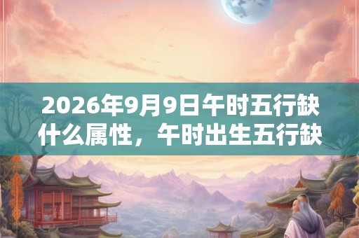 2026年9月9日午时五行缺什么属性，午时出生五行缺什么