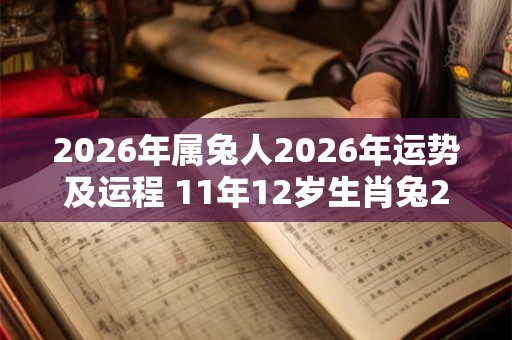 2026年属兔人2026年运势及运程 11年12岁生肖兔2026年每月运势