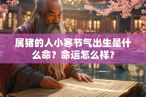 属猪的人小寒节气出生是什么命？命运怎么样？