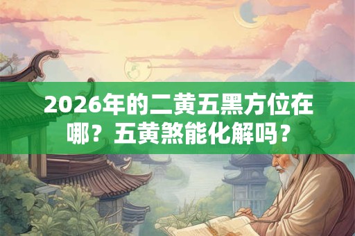 2026年的二黄五黑方位在哪？五黄煞能化解吗？
