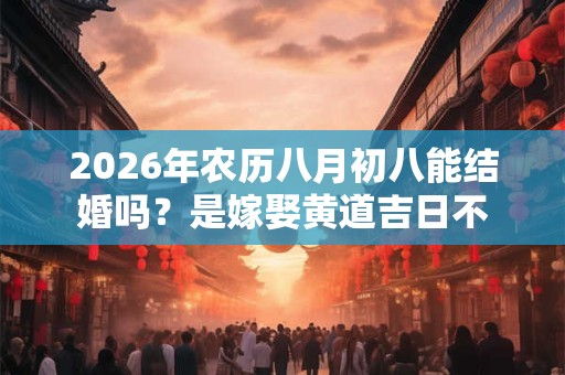 2026年农历八月初八能结婚吗？是嫁娶黄道吉日不