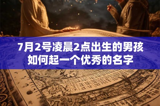 7月2号凌晨2点出生的男孩如何起一个优秀的名字