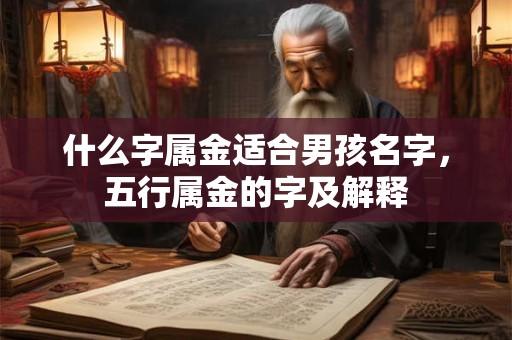 什么字属金适合男孩名字，五行属金的字及解释
