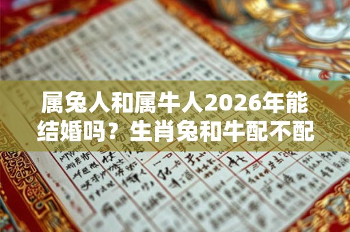 属兔人和属牛人2026年能结婚吗？生肖兔和牛配不配