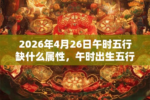 2026年4月26日午时五行缺什么属性，午时出生五行缺什么