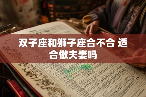 双子座和狮子座合不合 适合做夫妻吗