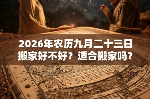 2026年农历九月二十三日搬家好不好？适合搬家吗？