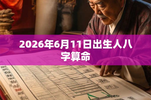 2026年6月11日出生人八字算命