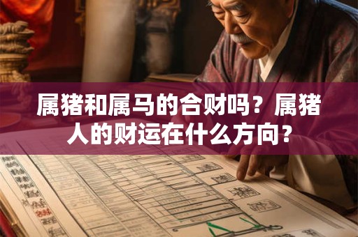 属猪和属马的合财吗？属猪人的财运在什么方向？