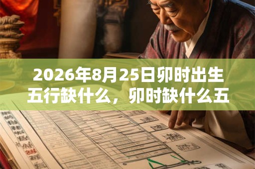 2026年8月25日卯时出生五行缺什么，卯时缺什么五行
