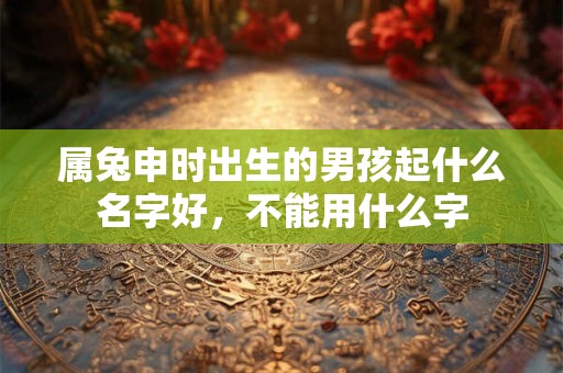 属兔申时出生的男孩起什么名字好，不能用什么字