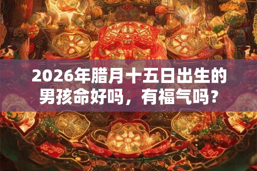 2026年腊月十五日出生的男孩命好吗，有福气吗？