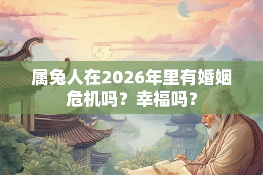 属兔人在2026年里有婚姻危机吗？幸福吗？