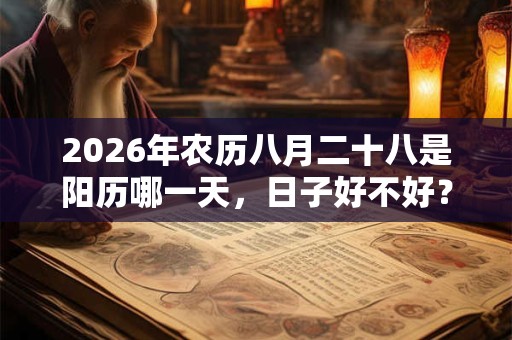 2026年农历八月二十八是阳历哪一天,日子好不好? 2026年农历八月二十八是阳历哪一天,日子好不好?
