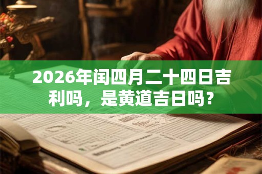 2026年闰四月二十四日吉利吗，是黄道吉日吗？