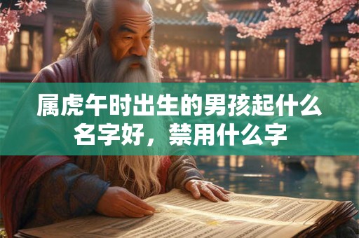 属虎午时出生的男孩起什么名字好，禁用什么字