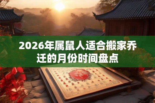 2026年属鼠人适合搬家乔迁的月份时间盘点