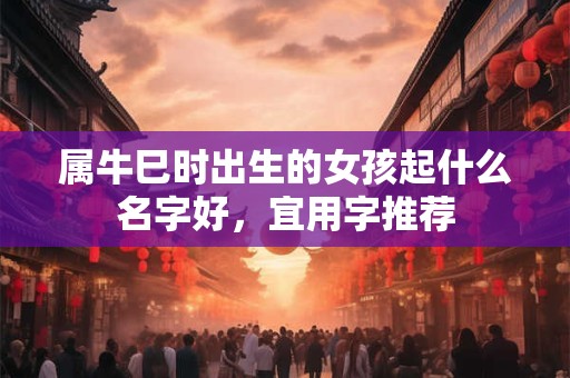 属牛巳时出生的女孩起什么名字好，宜用字推荐