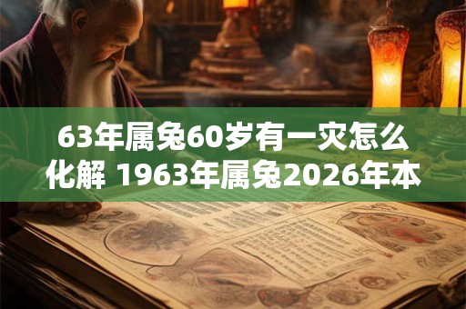 63年属兔60岁有一灾怎么化解 1963年属兔2026年本命年命运如何