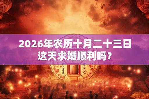 2026年农历十月二十三日这天求婚顺利吗? 2026年农历十月二十三日这天求婚顺利吗?