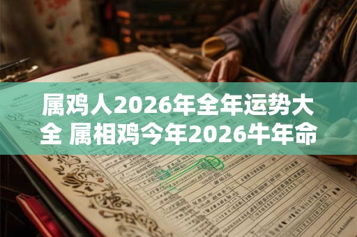 属鸡人2026年全年运势大全 属相鸡今年2026牛年命运怎么样 属鸡人2026年全年运势大全 属相鸡今年2026牛年命运怎么样