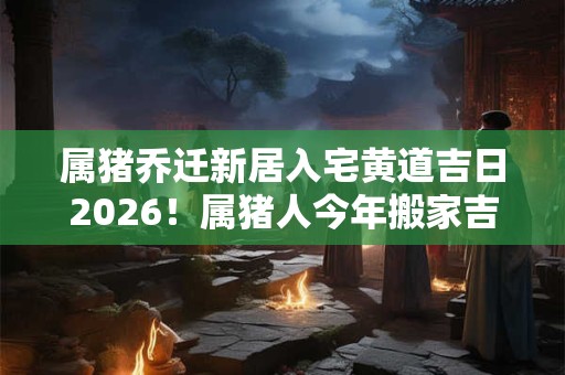 属猪乔迁新居入宅黄道吉日2026！属猪人今年搬家吉利吗