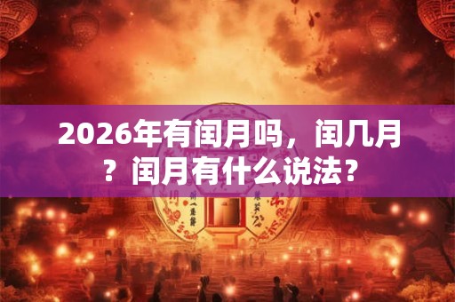 2026年有闰月吗，闰几月？闰月有什么说法？