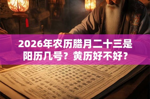 2026年农历腊月二十三是阳历几号?黄历好不好? 2026年农历腊月二十三是阳历几号?黄历好不好?
