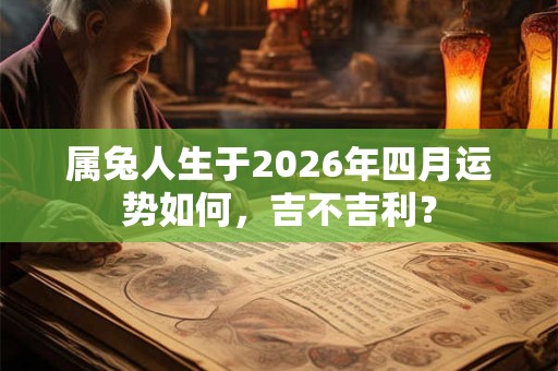 属兔人生于2026年四月运势如何,吉不吉利? 属兔人生于2026年四月运势如何,吉不吉利?
