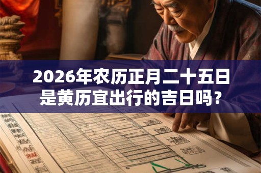 2026年农历正月二十五日是黄历宜出行的吉日吗? 2026年农历正月二十五日是黄历宜出行的吉日吗?