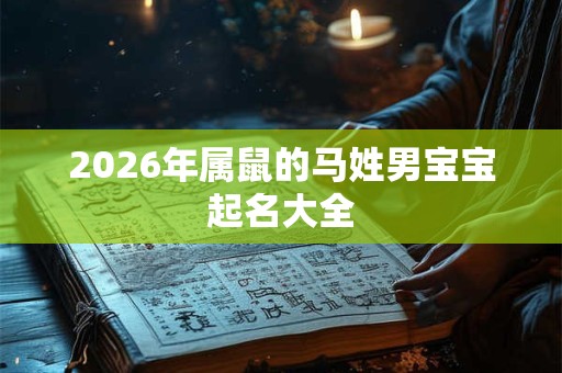 2026年属鼠的马姓男宝宝起名大全 2026年属鼠的马姓男宝宝起名大全
