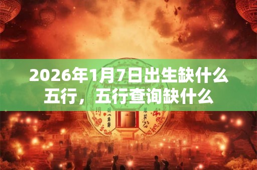 2026年1月7日出生缺什么五行，五行查询缺什么
