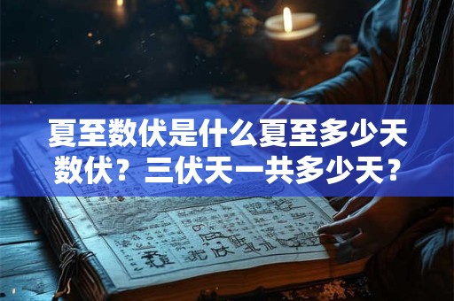 夏至数伏是什么夏至多少天数伏？三伏天一共多少天？