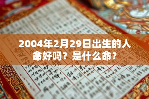 2004年2月29日出生的人命好吗？是什么命？
