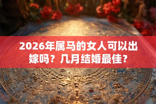 2026年属马的女人可以出嫁吗?几月结婚最佳? 2026年属马的女人可以出嫁吗?几月结婚最佳?
