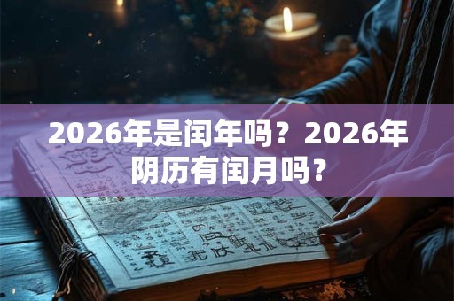 2026年是闰年吗?2026年阴历有闰月吗? 2026年是闰年吗?2026年阴历有闰月吗?