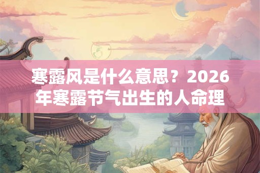 寒露风是什么意思？2026年寒露节气出生的人命理