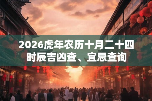2026虎年农历十月二十四时辰吉凶查、宜忌查询