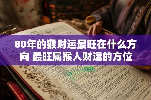 80年的猴财运最旺在什么方向 最旺属猴人财运的方位