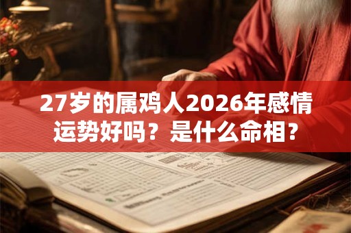 27岁的属鸡人2026年感情运势好吗？是什么命相？