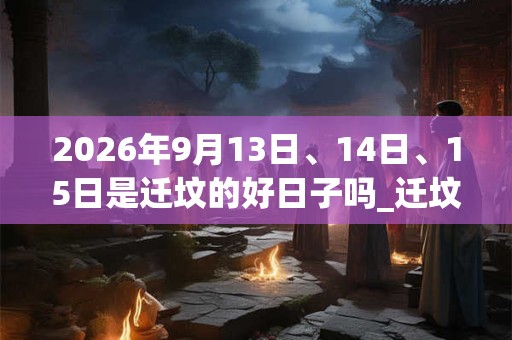 2026年9月13日、14日、15日是迁坟的好日子吗_迁坟可以吗 2026年9月13日、14日、15日是迁坟的好日子吗_迁坟可以吗