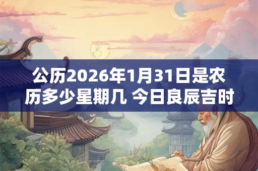公历2026年1月31日是农历多少星期几 今日良辰吉时