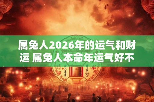 属兔人2026年的运气和财运 属兔人本命年运气好不好
