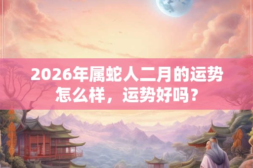 2026年属蛇人二月的运势怎么样,运势好吗? 2026年属蛇人二月的运势怎么样,运势好吗?