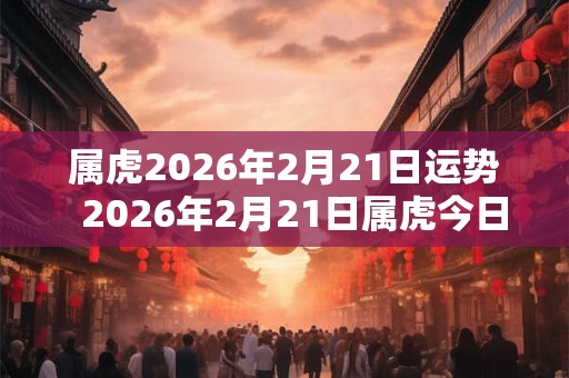 属虎2026年2月21日运势  2026年2月21日属虎今日运势
