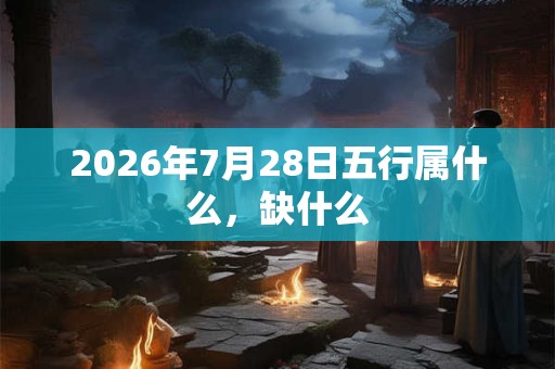 2026年7月28日五行属什么，缺什么