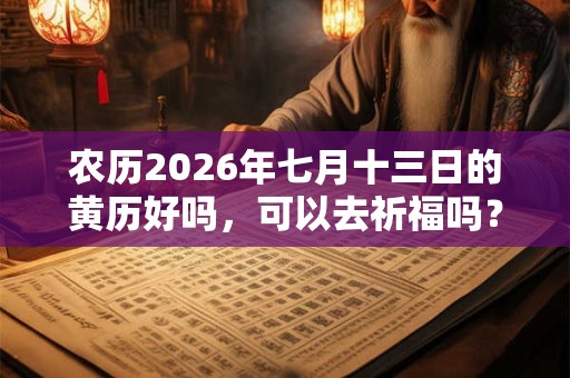 农历2026年七月十三日的黄历好吗，可以去祈福吗？